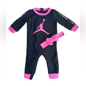 🔥HOST PICK 🔥Air Jordan Kids Romper Set - Black and Pink